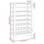 vidaXL Casier à vin 61 5x30x107 5 cm Bois de pin massif
