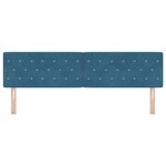 vidaXL Tête de Lit LED Bouton en Cristal Capitonnée Bleu Foncé 90 cm Velours