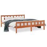 vidaXL Cadre de lit sans matelas cire marron 180x200cm bois pin massif