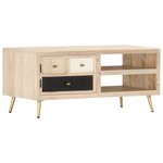 vidaXL Table basse 90x45x40 cm Bois de manguier massif