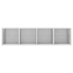 vidaXL Bibliothèque/Meuble TV Blanc brillant 143x30x36 cm