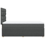 vidaXL Sommier à lattes de lit avec matelas Gris foncé 90x200 cm Tissu