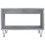 vidaXL Table basse gris béton 60x50x40 cm bois d'ingénierie