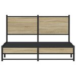vidaXL Cadre de lit en métal sans matelas chêne sonoma 140x200 cm
