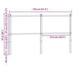 vidaXL Tête de lit chêne marron 150 cm bois d'ingénierie et acier