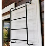 Bathroom Solutions Porte-serviettes suspendu de porte Métal Noir