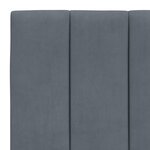 vidaXL Cadre de lit sans matelas gris foncé 90x200 cm velours