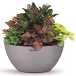 LECHUZA Jardinière CUBETO Stone 40 ALL-IN-ONE gris pierre 13840