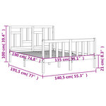 vidaXL Cadre de lit sans matelas bois de pin massif