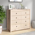 vidaXL Armoire latérale 100x40x90 cm Bois de pin massif