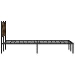 vidaXL Cadre de lit en métal sans matelas chêne fumé 150x200 cm