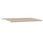 Auvent Automatique vidaXL avec LED Beige 600x350 cm