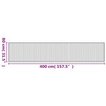 vidaXL Tapis rectangulaire gris 80x400 cm bambou