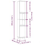 vidaXL Ensemble de meubles de salle de bain 3 Pièces Sonoma gris