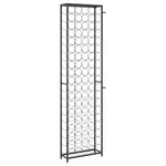 vidaXL Casier à bouteilles de 95 bouteilles noir 54x18x200cm fer forgé