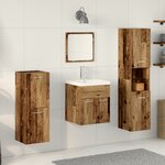 vidaXL Ensemble de meubles de salle de bain 4 pièces en vieux bois