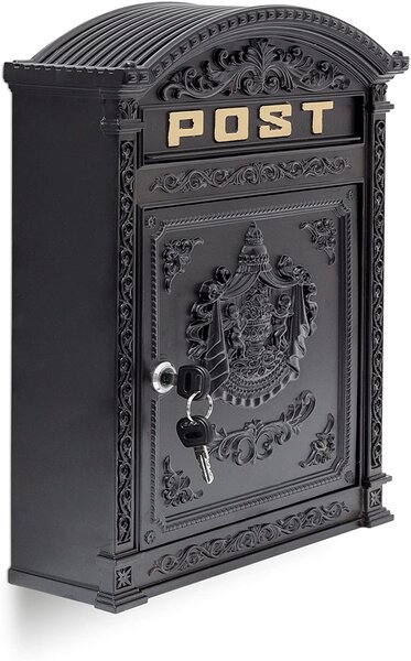 Boîte Aux Lettres Murale Vintage Noir
