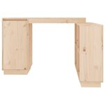 Bureau table poste de travail meuble d'ordinateur informatique étude 110 x 50 x 75 cm bois massif de pin brun 02_0023369