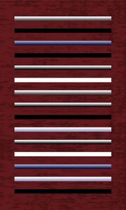 Tapis de salon à rayures 160 x 230 cm - Rouge