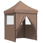 vidaXL Tente de réception pliable escamotable avec 4 parois latérales