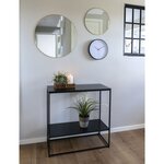 House Nordic Table console avec 2 étagères Avery Noir