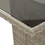vidaXL Ensemble à manger de jardin et coussins 9 Pièces gris clair rotin