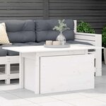 vidaXL Table de jardin blanc 100x50x75 cm bois massif de pin