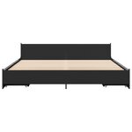 vidaXL Cadre de lit avec tiroirs sans matelas noir 200x200 cm