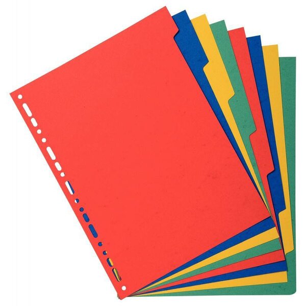 Jeu intercalaires carte lustrée A4 8 touches
