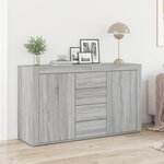 Buffet vidaXL Gris sonoma Bois d'ingénierie 120 x 36 x 69 cm