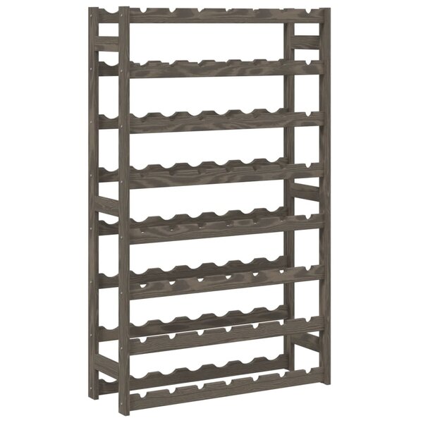 vidaXL Casier à bouteilles pour 56 bouteilles gris bois pin solide