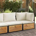 vidaXL Canapé de jardin avec coussins 2 places bois massif d'acacia