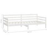 vidaXL Lit de repos avec tiroirs 90x200 cm Blanc Bois de pin massif