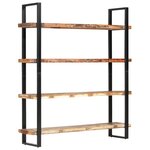 vidaXL Bibliothèque 4 niveaux 160x40x180cm Bois solide de récupération
