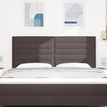 vidaXL Headboard LED Design Lignes Marron Foncé 180 cm Tissu
