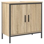 vidaXL Ensemble de meubles de salle de bain en 3 pièces Chêne Sonoma Bois d'ingénierie