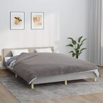 vidaXL Couverture lestée avec housse Gris 200x225 cm 13 kg Tissu