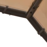 vidaXL Tente à auvent beige 4x4 m acier et tissu