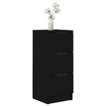 vidaXL Buffet noir 30x30x70 cm bois d'ingénierie