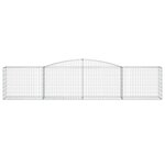 vidaXL Paniers à gabions arqués 2 Pièces 400x50x80/100 cm Fer galvanisé