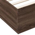 vidaXL Cadre de lit avec LED sans matelas chêne marron 160x200 cm