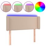 vidaXL Tête de lit à LED Cappuccino 93x16x78/88 cm Similicuir