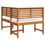 Banc d'angle de jardin vidaXL avec coussins 140x100x91 cm en bois massif d'acacia