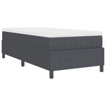 vidaXL Lit avec sommier avec matelas gris foncé 90x200 cm tissu en velours côtelé