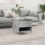 vidaXL Table basse gris béton 50x46x50 cm bois d'ingénierie