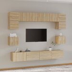 vidaXL Ensemble de meubles TV 8 Pièces Chêne sonoma Bois d'ingénierie