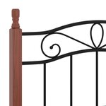vidaXL Cadre de lit sans matelas noir métal bois chêne massif 90x200cm
