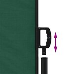 vidaXL Auvent latéral rétractable vert foncé 220x500 cm