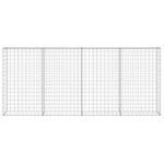 vidaXL Mur à gabion avec couvercles Acier galvanisé 200 x 20 x 85 cm