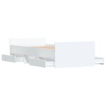 vidaXL Cadre de lit avec tête de lit/pied de lit blanc 90x200 cm